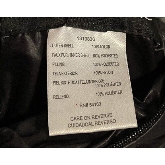 ANDREW MARC Puffer Jacket Womens Medium Black Faux Fur Lined Hood Reversible - Picture 6 of 7
